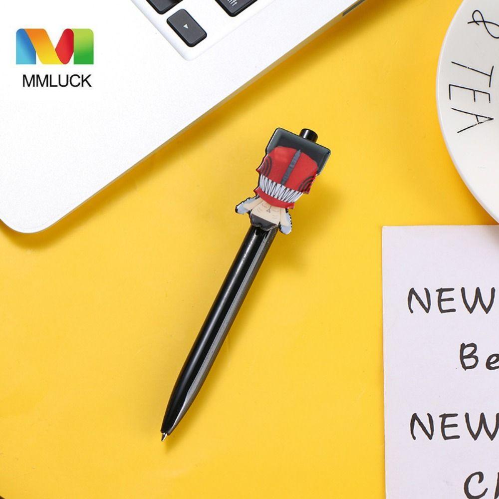 Bút Bi Acrylic Mực Đen Nhanh Khô Hình Người Cưa Xích Hoạt Hình Đáng Yêu