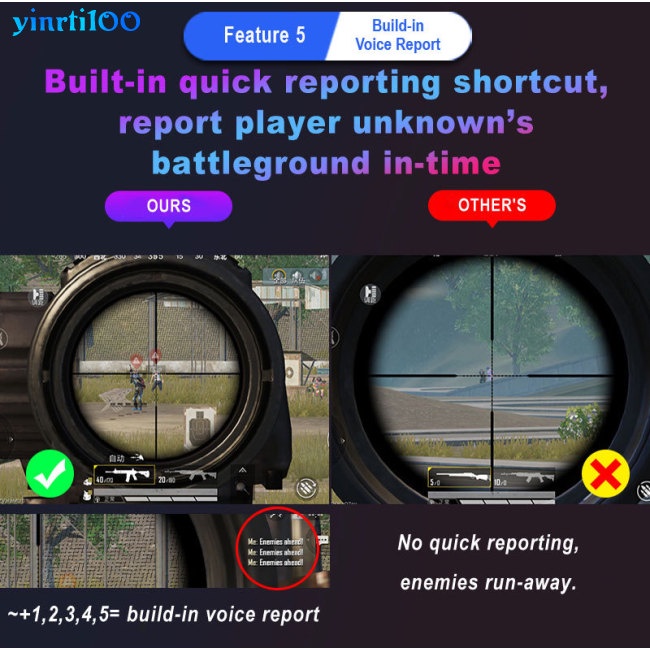 Tay Cầm Chơi Game Trên Điện Thoại Di Động Yinrti M1pro Kết Nối Bluetooth 5.0