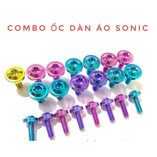 (GR5 XỊN) Combo full ốc titan dàn áo Sonic 150
