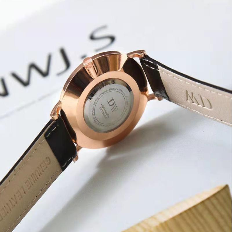 Đồng hồ nữ dw chính hãng mặt tròn dây kim loại dây đồng hồ vải thời trang đẹp cao cấp xịn giá rẻ mặt tròn màu vàng