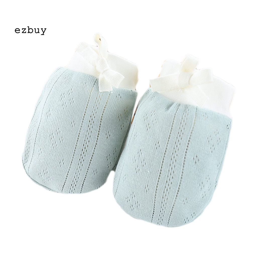 1 Đôi Găng Tay Thiết Kế Lưới Thoáng Khí Chống Trầy Xước Bảo Vệ Cho Bé Sơ Sinh