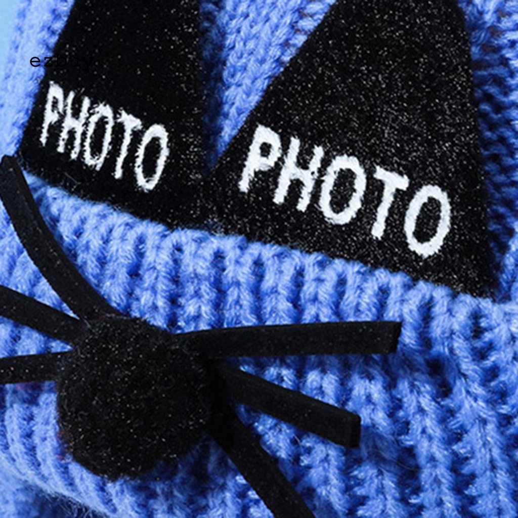 [EY] Mũ Dệt Kim Co Giãn Đính Quả Bông Trang Trí Bảo Vệ Tai Đáng Yêu Hợp Thời Trang Cho Bé Đi Ra Ngoài