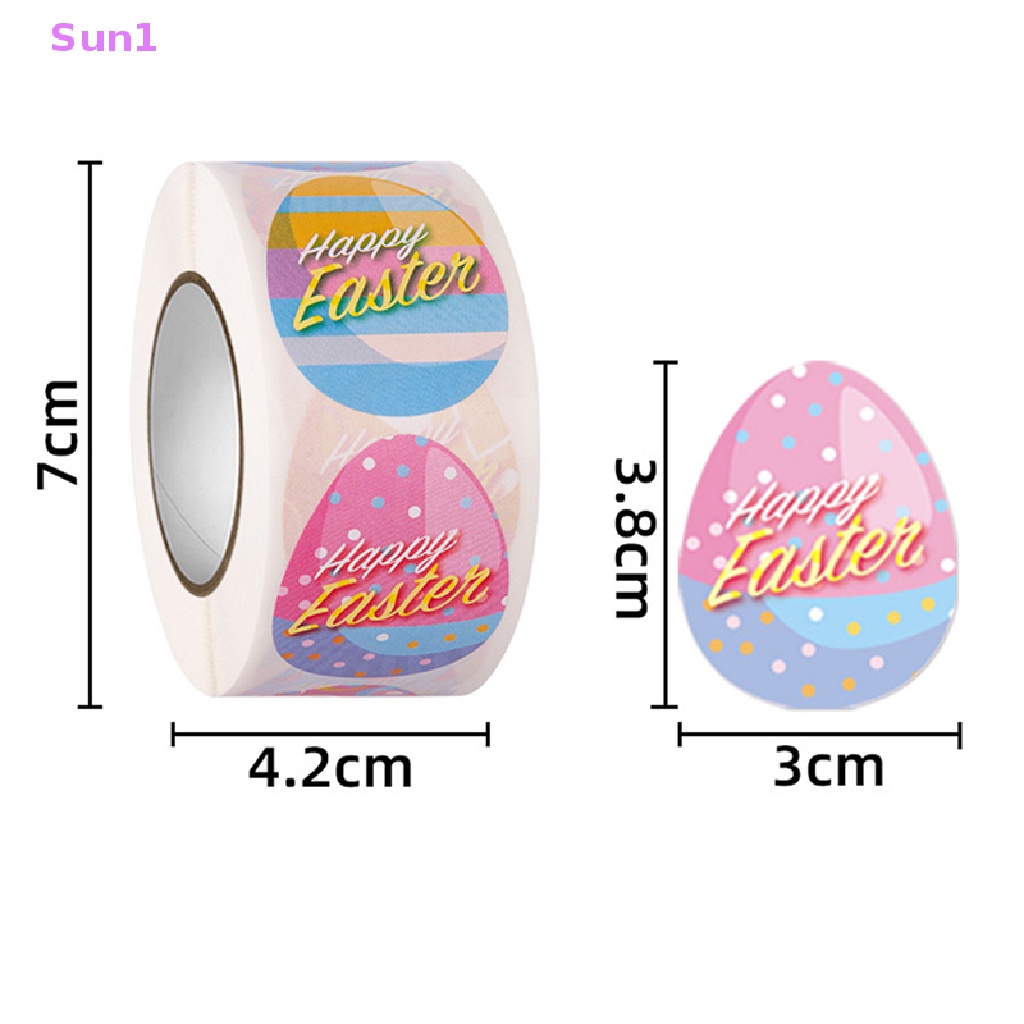 Set 500 Miếng Dán Tự Dính Trang Trí Tiệc Hình Thỏ Phục Sinh