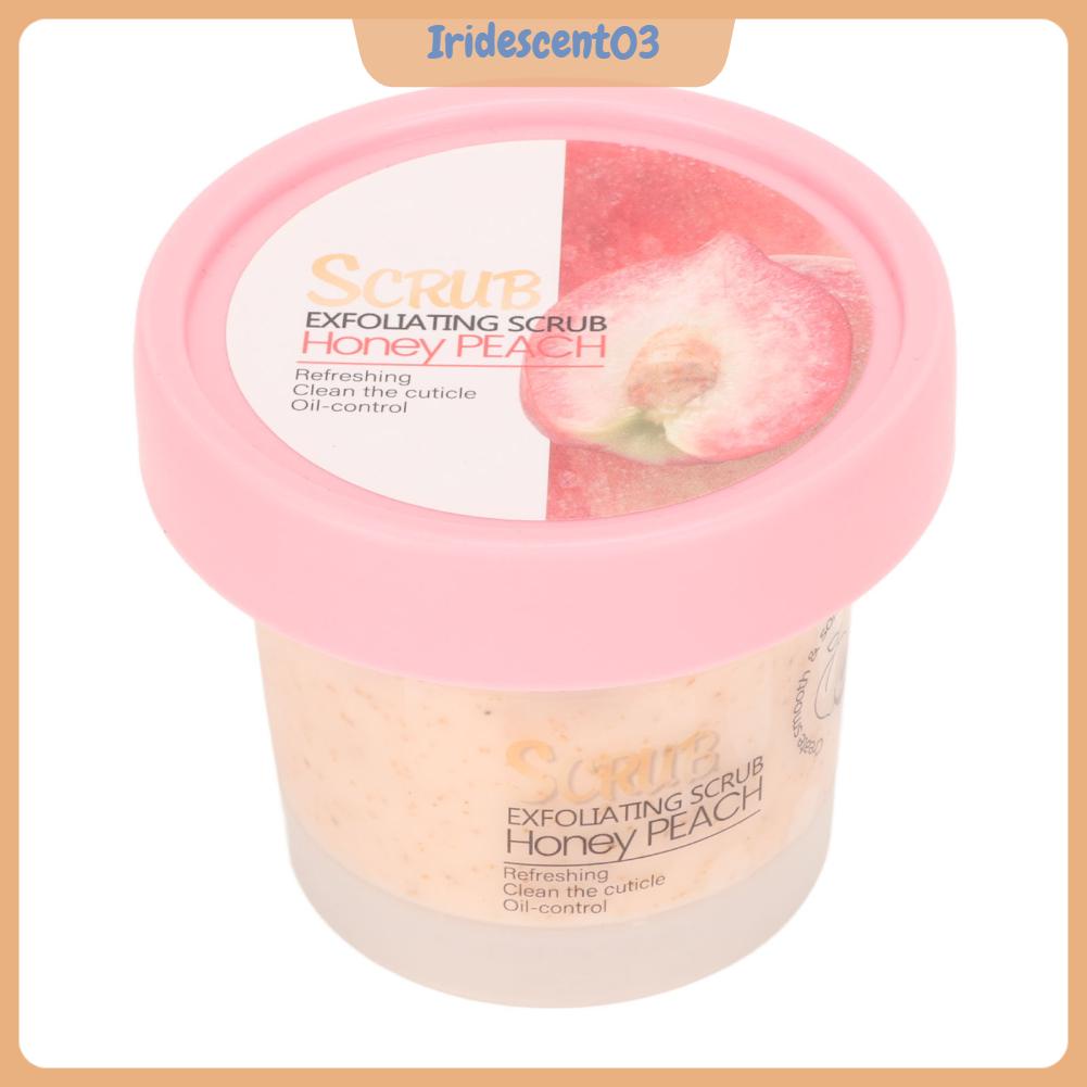 Iridescent03 Peach Skin Scrub Làm sạch sâu Thông thoáng lỗ chân lông Nuôi dưỡng da Kem tẩy tế bào chết toàn thân 100g
