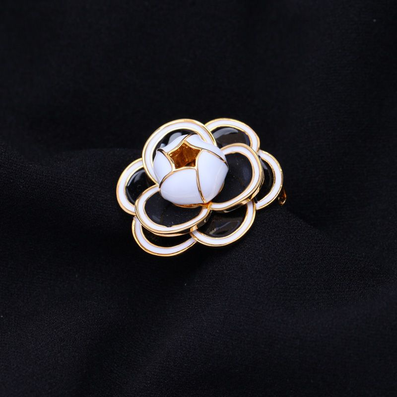 Ghim Cài Áo Hình Hoa Trà Nhỏ Đơn Giản Sang Trọng Chống Ánh Sáng Cho Nữ