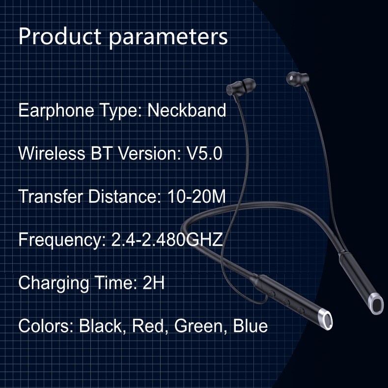 Tai Nghe Nhét Tai Bluetooth 5.0 Không Dây Có Nam Châm Hít Hỗ Trợ Giọng Nói
