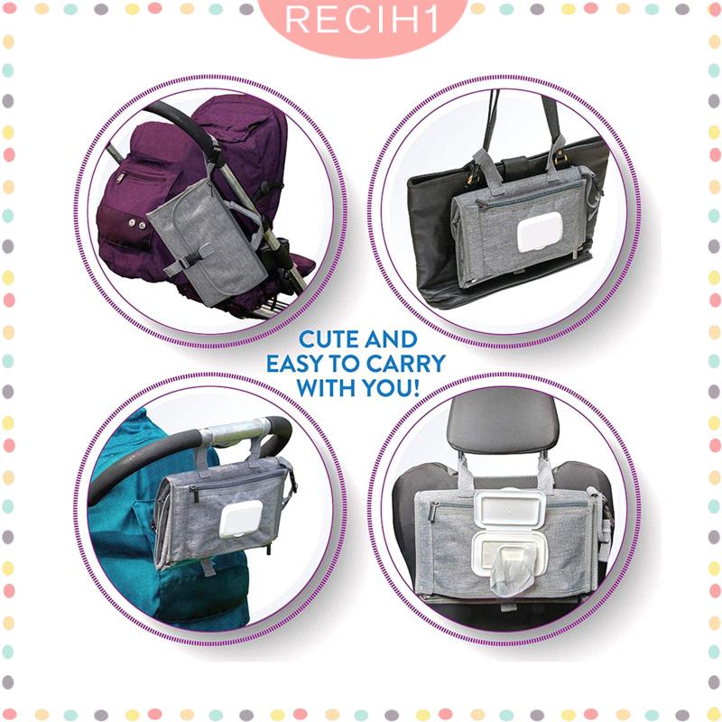 Thảm Lót Thay Tã Nhẹ Có Túi Tiện Dụng Cho Bé 21.5 "x22"