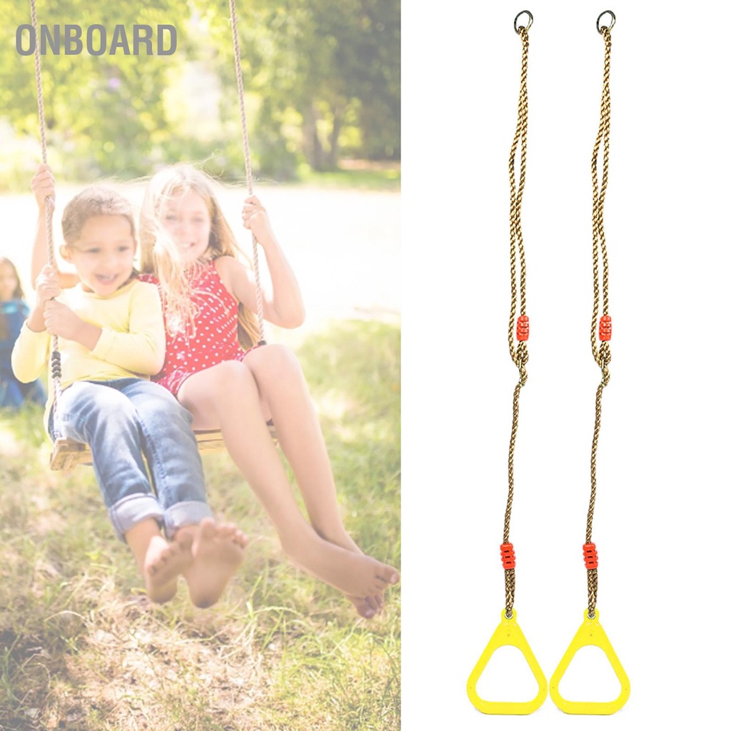 OnBoard Một cặp xích đu trẻ em bằng nhựa có thể điều chỉnh Phòng tập dục Tập Vòng treo thao dây thừng