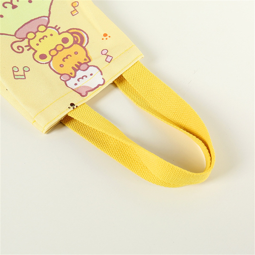 Bình Nước Giữ Nhiệt Cốc Túi Bảo Quản Sanrios Hello Kitty Cốc Di Động Túi Xách Vải Kuromi Cinnamoroll Túi Đeo Vai Y