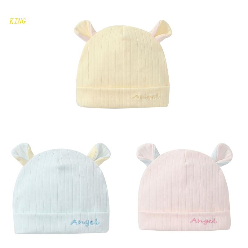 Mũ Beanie Đính Tai Gấu Dễ Thương Cho Bé Sơ Sinh