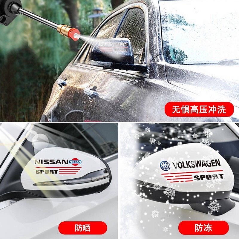 Car Rearview Mirror Reflective Sticker Waterproof Car Car Body Scratch Stickers Scratch Stickers Rearview Mirror Creative Decorative Stickers bymF