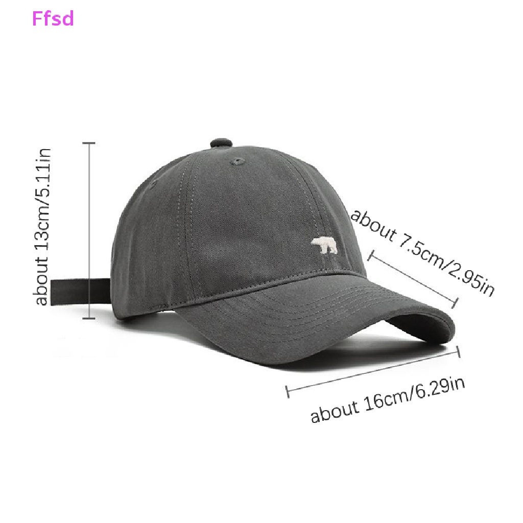 {Ffsd} Mũ Lưỡi Trai Nhỏ Thêu Hình Gấu Bắc Cực Vành Rộng Trung Tính Cho Nam Và Nữ * Bán Chạy