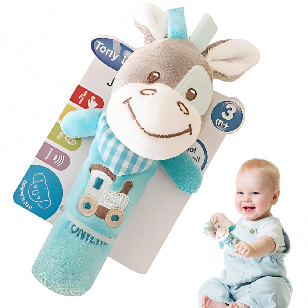 Đồ Chơi Nhồi Bông Cầm Tay Mềm Mại Thoải Mái Hình Động Vật Dễ Thương Cho Bé