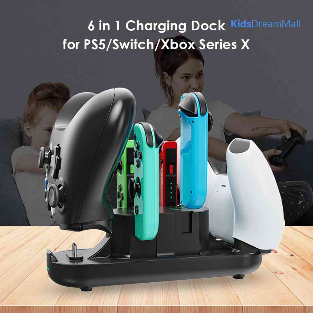 Đế SạC 6 Trong 1 Cho Tay CầM Chơi Game Joy Con PS5 Xbox X S