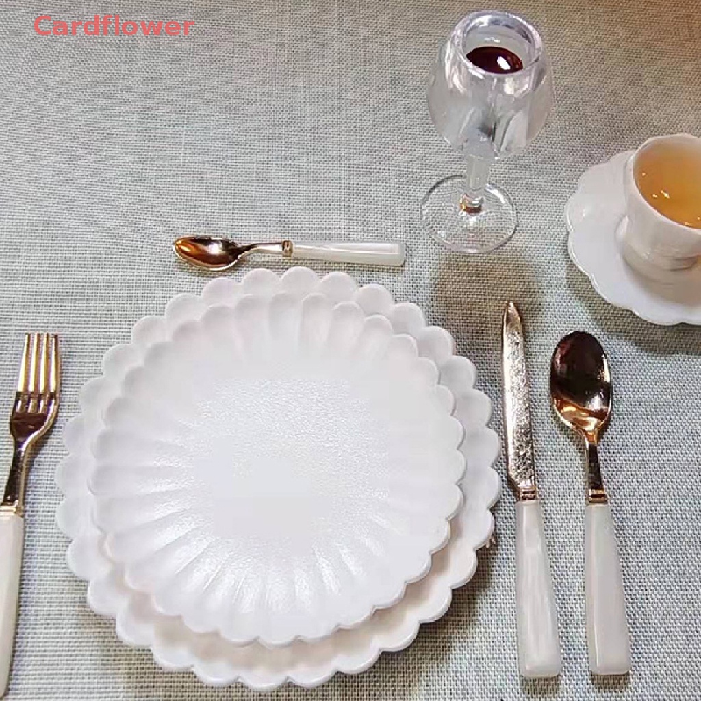 1 Bộ Chén / Đĩa / Cốc / Đĩa Trang Trí Nội Thất Nhà Búp Bê Tỉ Lệ 1: 6 Mới