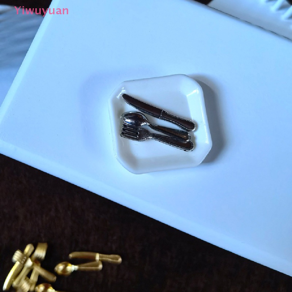1 Bộ Muỗng Nĩa mini Trang Trí Nhà Búp Bê Mới