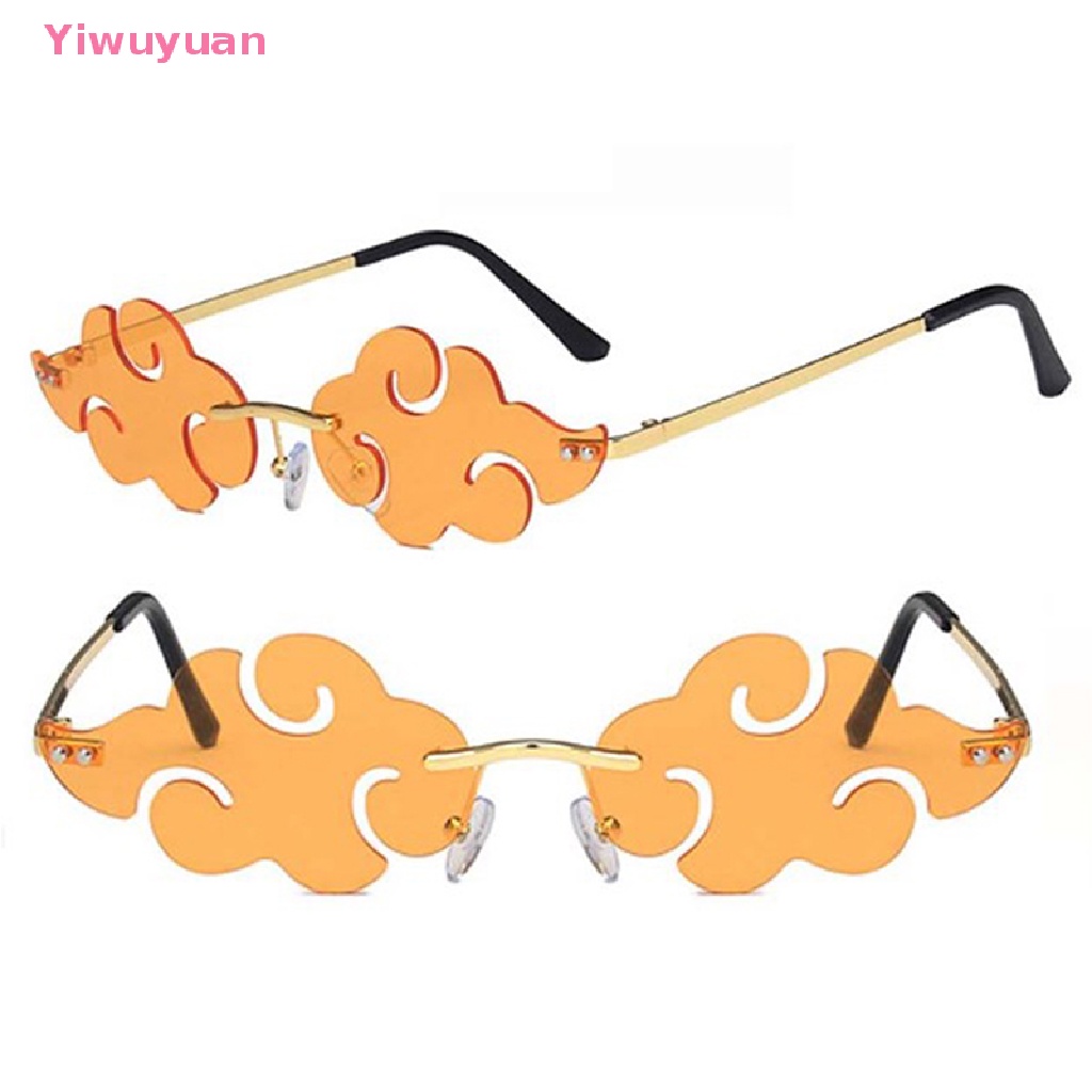 1 Kính Mát Hóa Trang Không Gọng Hình Đám Mây Đỏ Mới