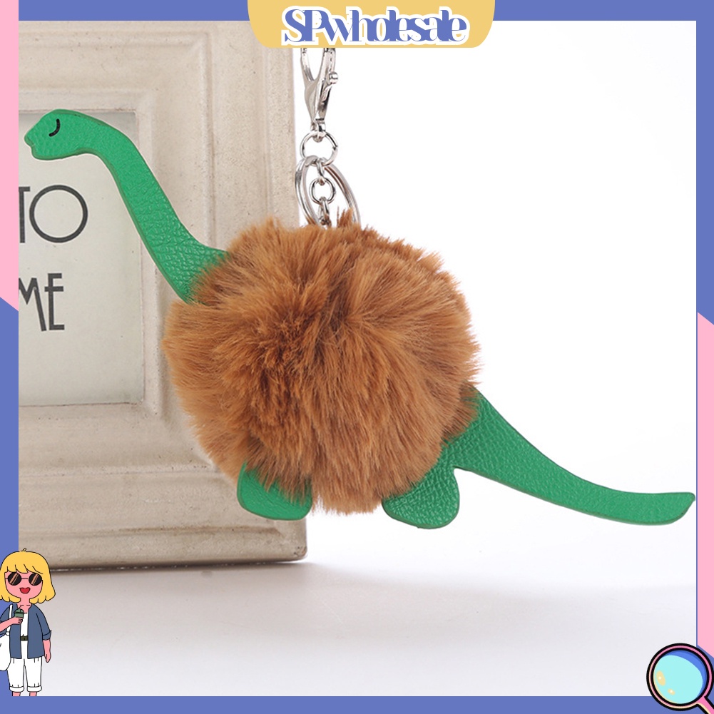 <SPwholesale> Móc Khóa Hình Khủng Long Có Bóng Lông Dễ Thương