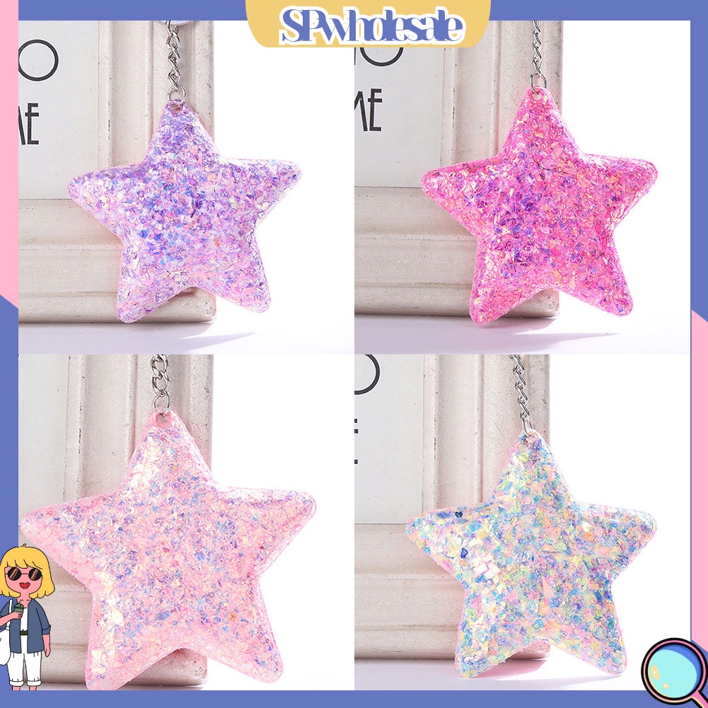 <SPwholesale> Móc Khóa Hình Ngôi Sao Lấp Lánh Nhiều Màu Sắc Giá Đỡ