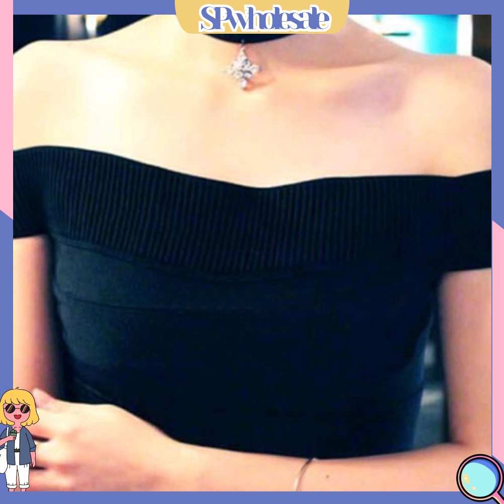 <SPwholesale> Vòng Cổ Choker Chất Liệu Da Mặt Thánh Giá Đính Đá Phong Cách Gothic