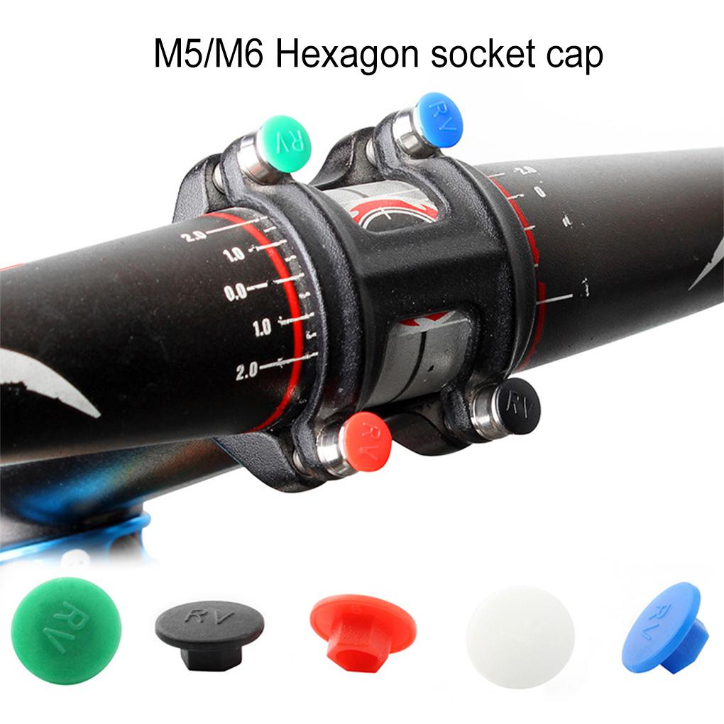 Bộ 10 Ốc Vít Lục Giác Bằng Nhựa Chống Bụi Màu Xanh Dương M5 Cho Xe Đạp