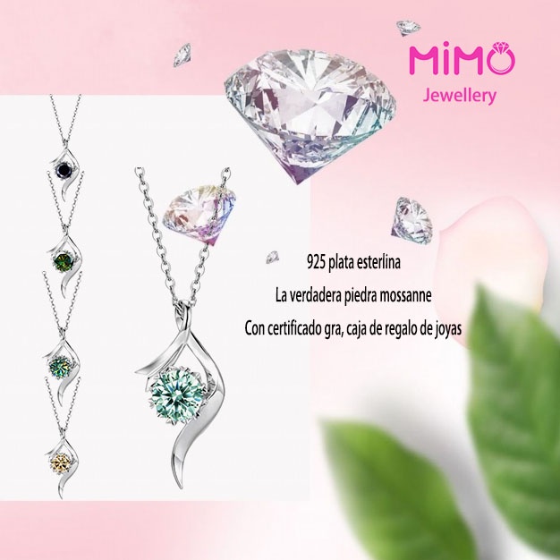 Vòng cổ moissanite thực s925 Sterling Silver Snowflake Mặt dây chuyền kim cương Moissanite