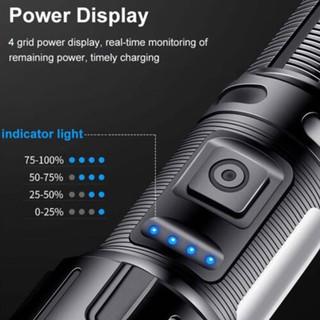 Super XHP120 Led flashlight rechargeabl waterproof original flashlight rechargeable Flashlight LED Torch light Zoomable Flashlight super bright Tactical Flashlight camping