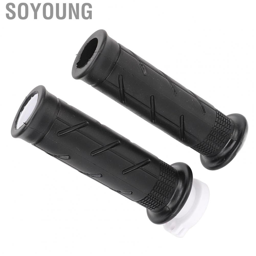 Soyoung Handlebar Grip  Stylish Look Comfortable Holding Shockproof Easy To Install 2PCS Motorcycle Hand Bar Grips for Motorbike