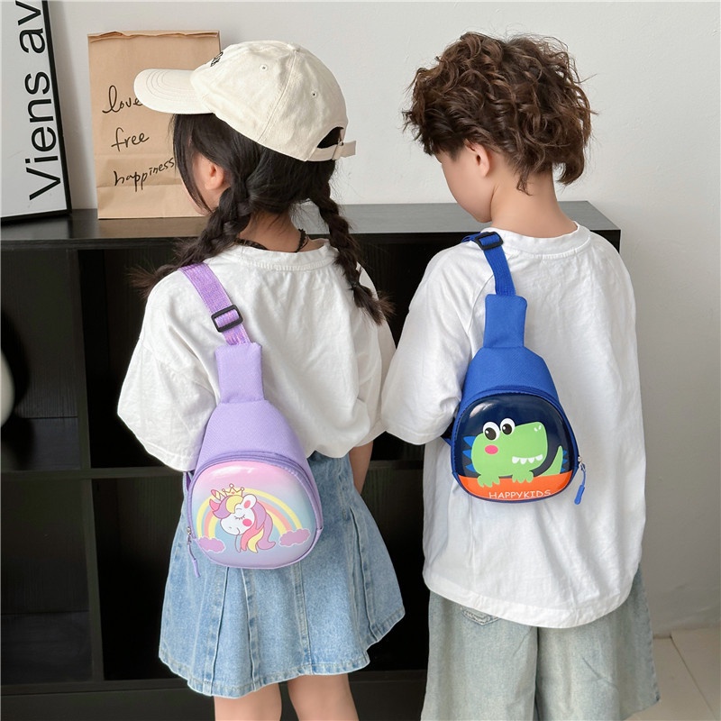 Túi Đeo Chéo Ngực Hình Kỳ Lân Minnie Khủng Long Phi Hành Gia Đáng Yêu Cho Bé