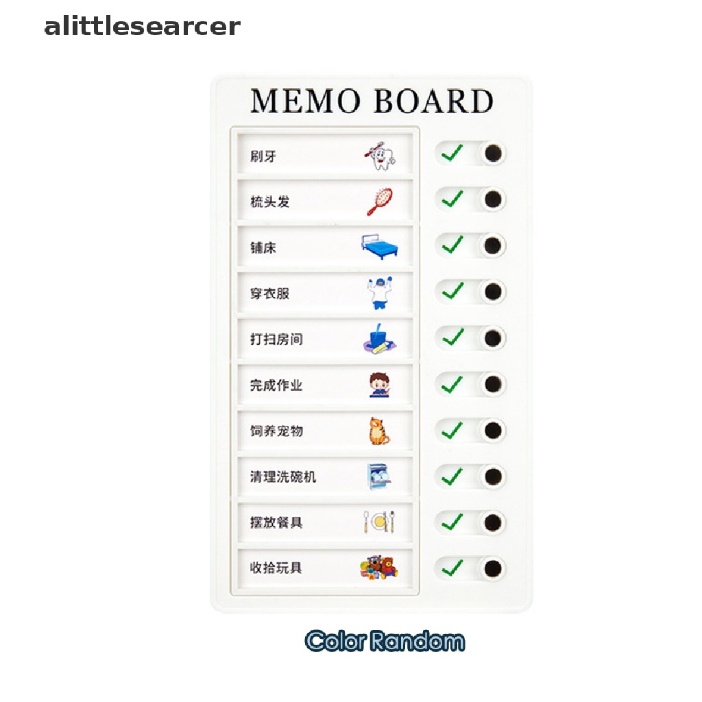 Bảng Ghi Nhớ Lập Kế Hoạch Hàng Ngày Bằng Nhựa Có Thể Tái Sử Dụng Cho Trẻ Em