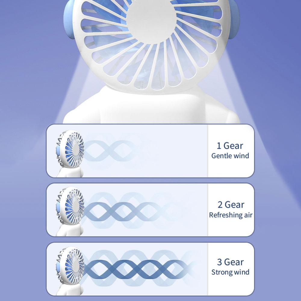 Quạt Mini Cầm Tay 400mah Sạc USB 3 Tốc Độ Kèm Giá Đỡ B6G3 Tiện Dụng