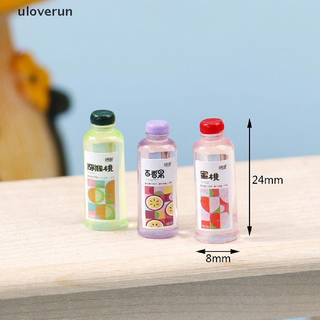 Set 3 Chai Nước Ép Trái Cây Tỉ Lệ 1: 12 Trang Trí Nhà Búp Bê