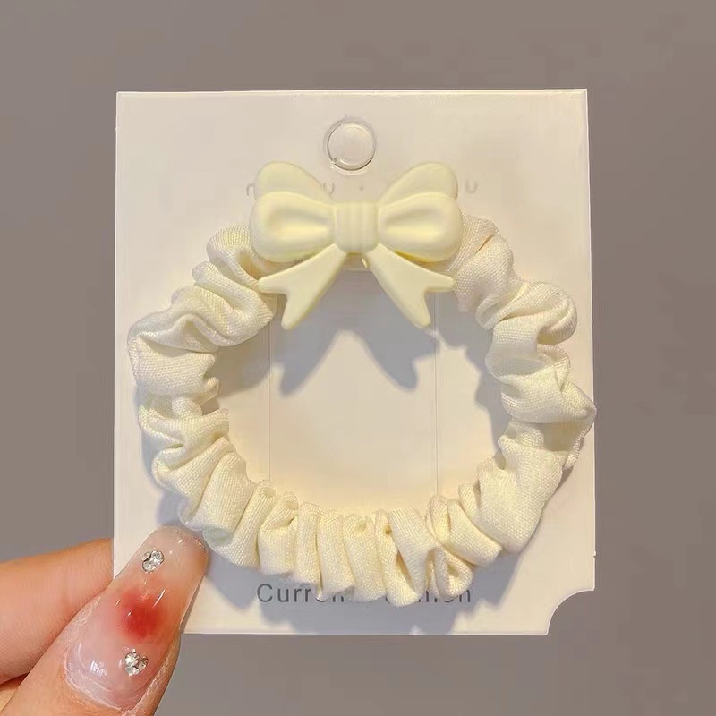 Dây Buộc Tóc Cao Su Co Giãn Màu Kẹo Ngọt Họa Tiết Trái Tim Thời Trang Mùa Hè 2023 Mới