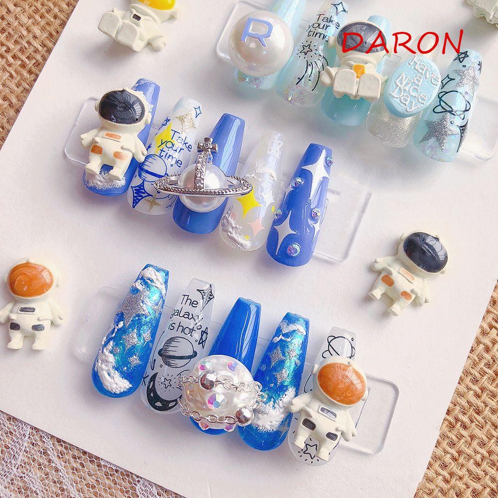 Phụ Kiện Trang Trí Móng Tay Hình Phi Hành Gia Mặt Trăng Ngôi Sao Cho Bé DIY