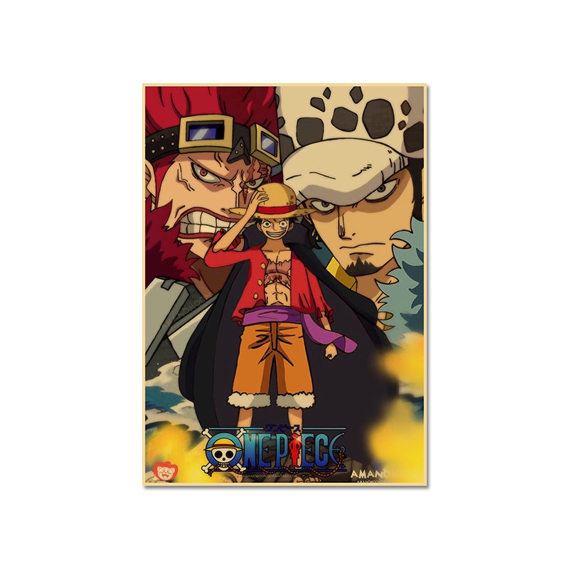 Tranh Giấy Kraft Treo Tường Họa Tiết Manga Cướp Biển Retro 42X30CM Trang Trí Phòng Ngủ / Nhà Cửa / Quán Bar