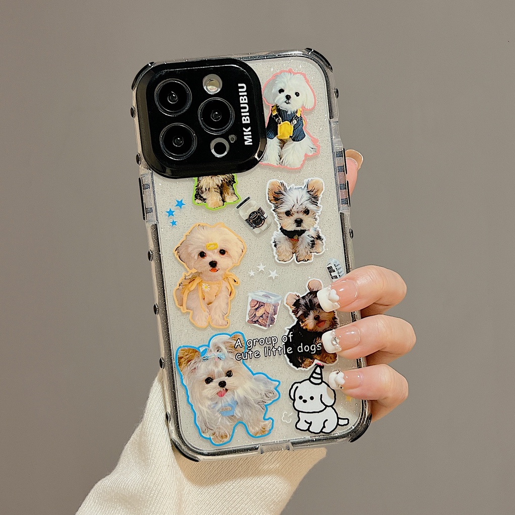 Ốp Điện Thoại TPU Dẻo Trong Suốt Họa Tiết Hoạt Hình Gấu / Mèo Cho iphone 14 13 11 12 Pro Max