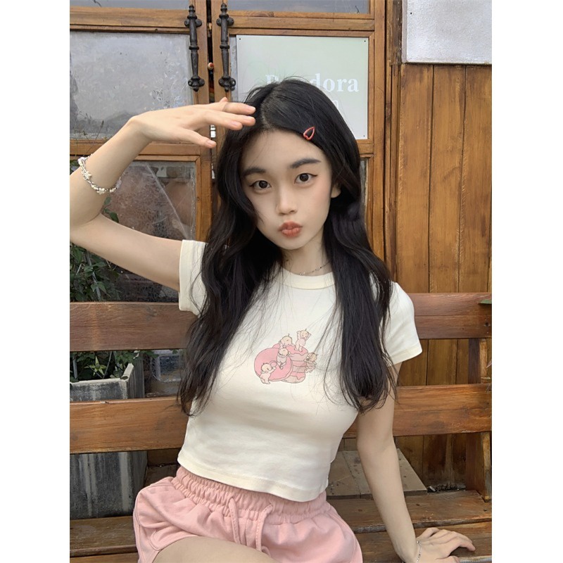 NZN Áo Thun Cotton Ngắn Tay Thời Trang Dành Cho Nữ