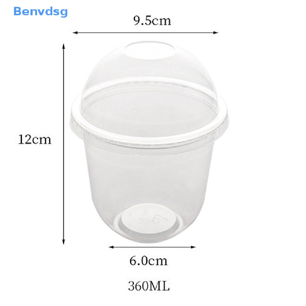 Bộ 12 Cốc Đựng Kem / Món Tráng Miệng 360ml Có Nắp Đậy Tiện Dụng