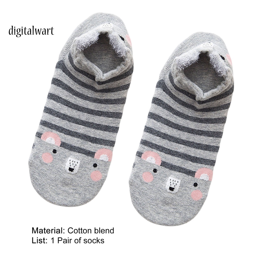 Kỹ Thuật Số| 1 Đôi Vớ Cotton Cổ Thấp Họa Tiết Hoạt Hình Động Vật Dễ Thương Chống Dị Ứng / Chống Lạnh / Trượt Tiện Dụng Cho Nữ