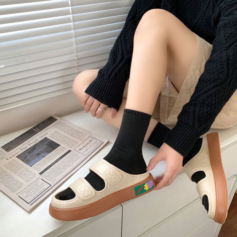 Dép Sandal Đế Dày Thời Trang Đi Biển Cho Nữ