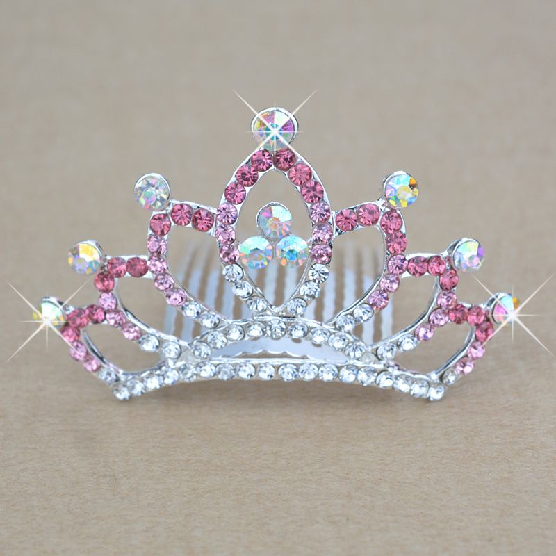 Lược Cài Tóc Hình Vương Miện Công Chúa Đính Đá Đáng Yêu Cho Bé Gái