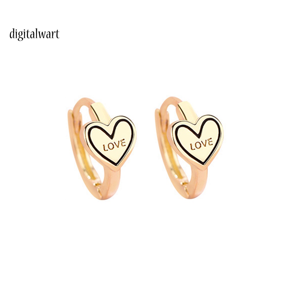 Kỹ Thuật Số| Khuyên Tai Kim Loại Hình Trái Tim Thời Trang Cho Nữ