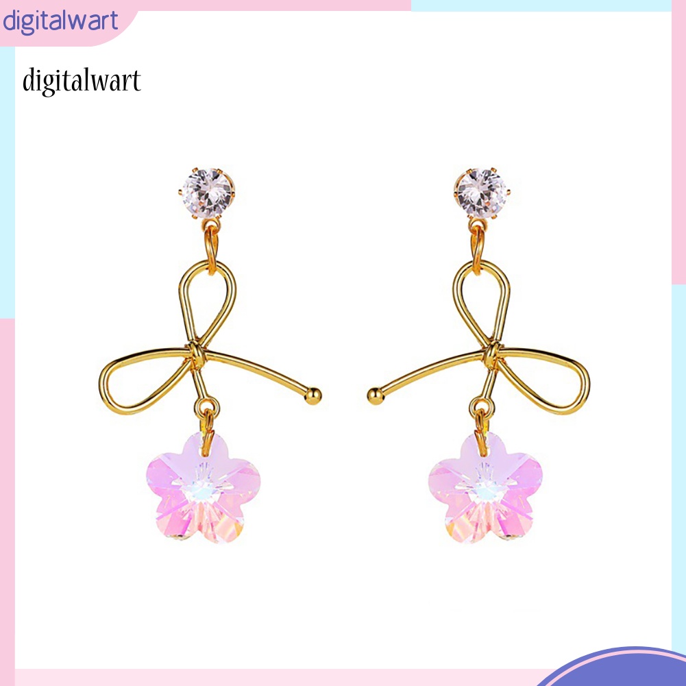 Kỹ Thuật Số| Bông Tai Dáng Dài Đính Đá Zircon Màu Sắc Gradient Thanh Lịch Dành Cho Nữ