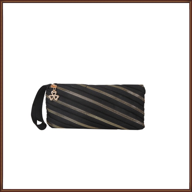 Ví Cầm Tay Đựng Điện Thoại Dáng Dài Sức Chứa Lớn Màu Trơn Có Khóa Kéo Cho Nữ