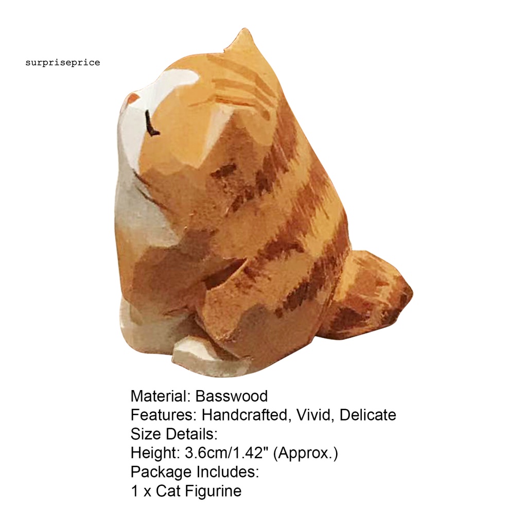 Mô Hình Mèo SPA Mini Bằng Gỗ Thủ Công Dùng Trang Trí Nhà Cửa