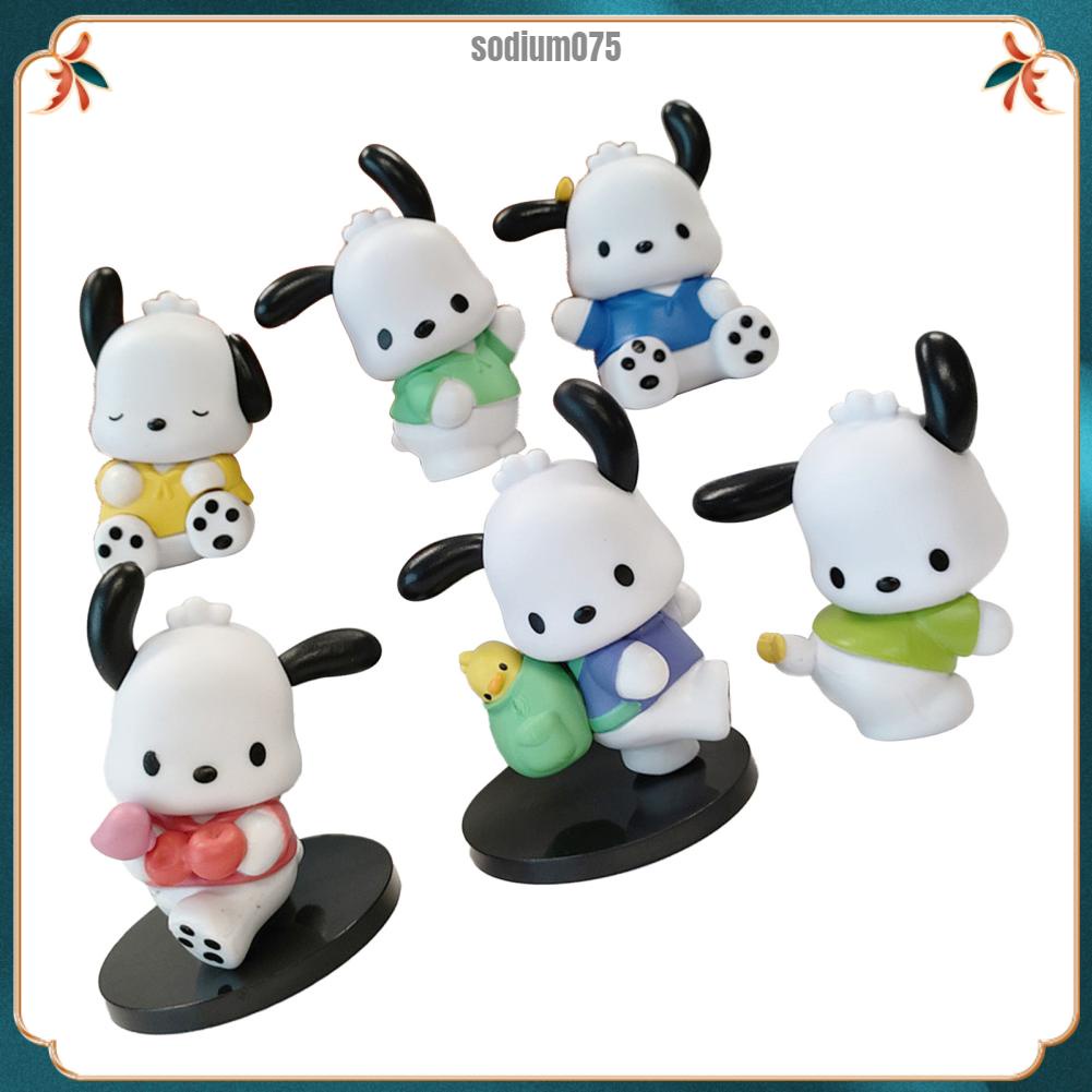 Set 6 Đồ trang trí Chú Chó Hoạt Hình Mini Dùng Để Trang Trí
