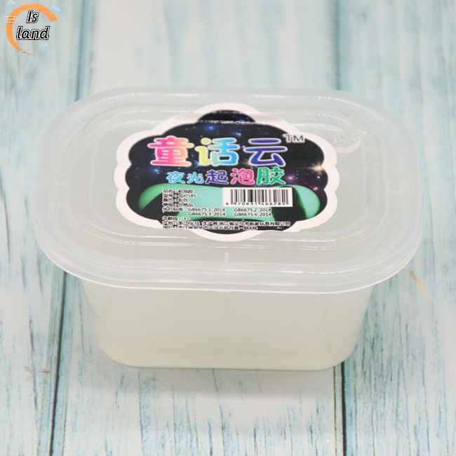 [IS] Đồ Chơi Slime Hạt Xốp Pha Lê Màu Trơn Phát Sáng Diy Cho Trẻ Em