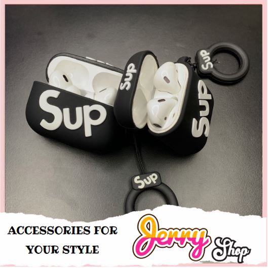 Vỏ Đựng Ốp Case Sup Đen Bảo Vệ Airpods Chống Va Đập 1/2, Pro - Jerry Shop