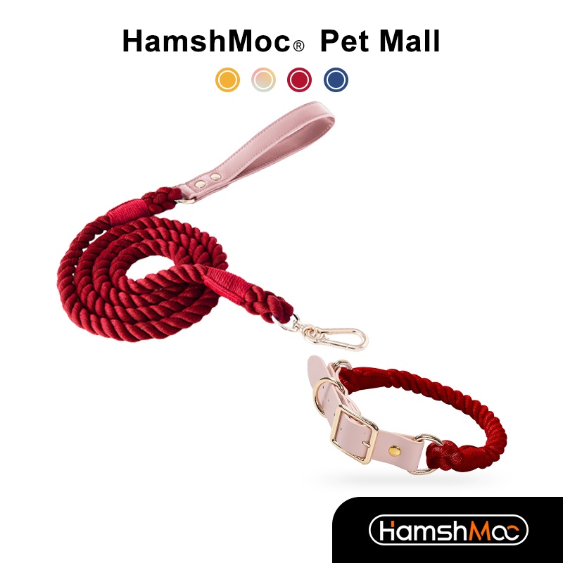 HamshMoc Vòng Cổ Bằng Da Có Thể Điều Chỉnh Cho Thú Cưng1