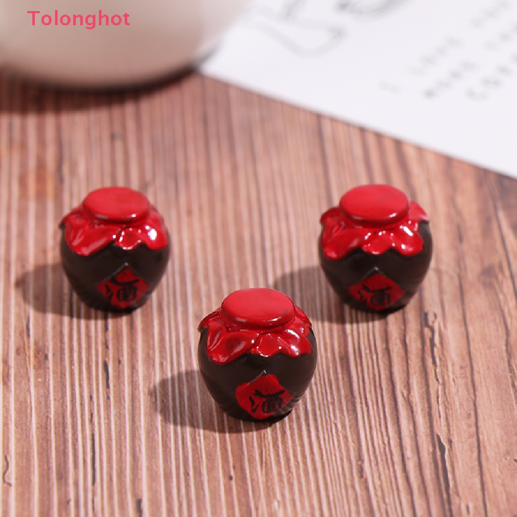 Bộ 3 Chai Rượu Mini Tỉ Lệ 1 / 12 Dùng Trang Trí Nhà Búp Bê